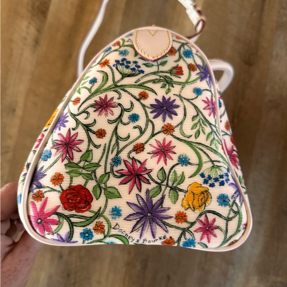 Dooney & Bourke Floral Botanical Boston Bag Rainbow Zipper - Picture 6 of 13